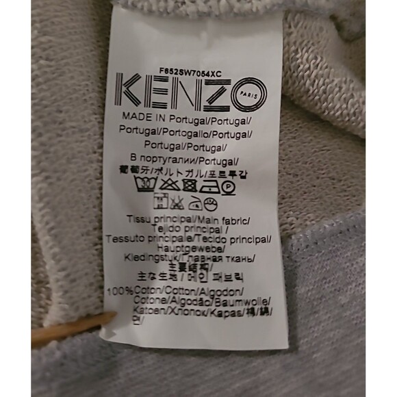 Kenzo Paris Embroidered Logo Grey Sweatshirt Pullover Girls Medium - Picture 9 of 9